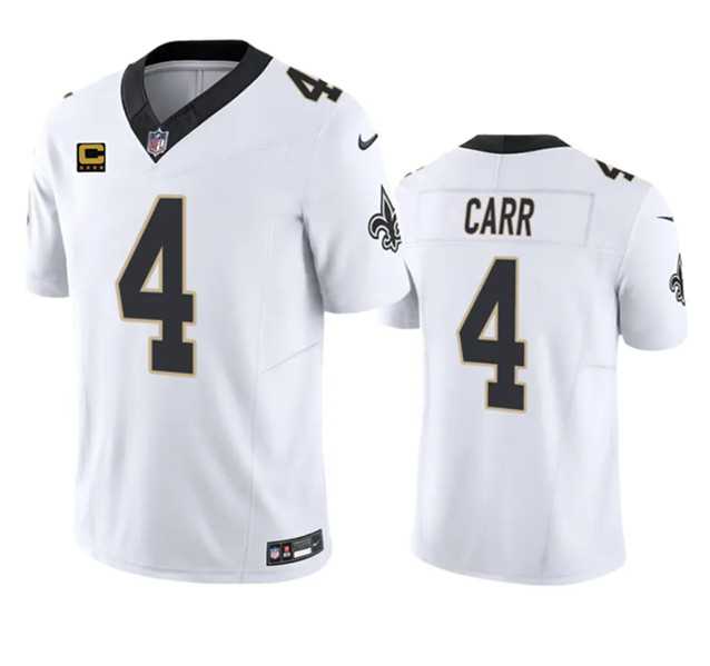 Men & Women & Youth New Orleans Saints #4 Derek Carr White 2023 F.U.S.E. With 4-Star C Patch Vapor Untouchable Limited Jersey,We sell and wholesale Men & Women & Youth New Orleans Saints #4 Derek Carr White 2023 F.U.S.E. With 4-Star C Patch Vapor Untouchable Limited Jersey on line form chian!